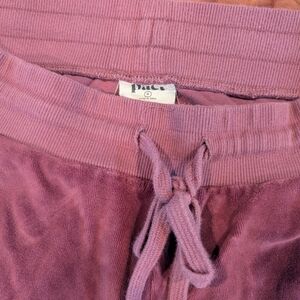 Pact Wide Leg Crop Velour Pant